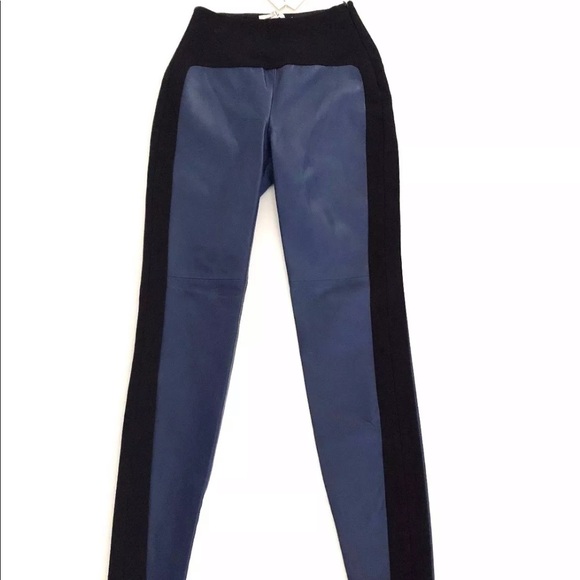 Roberto Rodriguez Leather Side Zip Leggings Sz 0